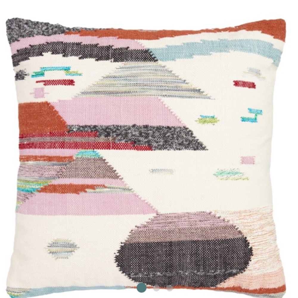 Multicolor Woven Desert Landscape Indoor Outdoor Throw Pillow Cover 20”w/insert